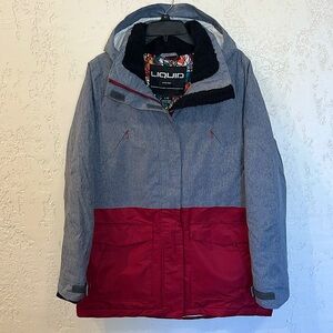 NWOT Liquid Ski Snowboarding Boarding Hooded Coat Lined Waterproof Insulated